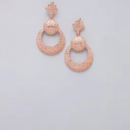StyleCast Rose Gold-Plated Crescent Shaped Drop Earrings image 4