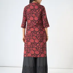 RANGMANCH BY PANTALOONS Women Quirky Printed Flared Sleeves Gotta Patti Kurta image 2