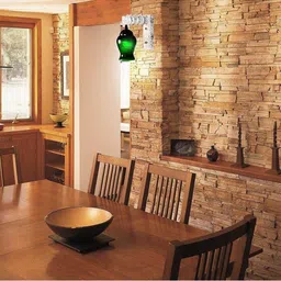 1ST TIME Green & Green Textured Wood Contemporary Abstract Shaped Shaped Wall Lamp image 2