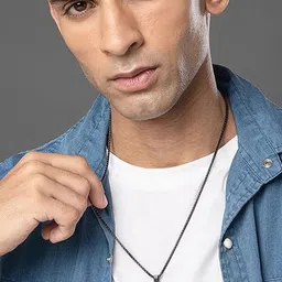 KRENOZ Men Silver-Plated Necklace image 4