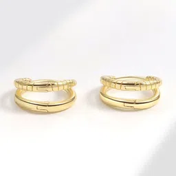MYKI Stainless Steel Gold-Plated Contemporary Hoop Earrings-picture-53