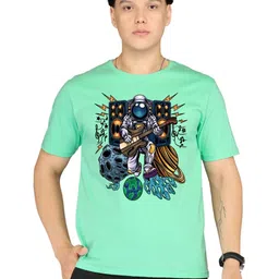 BRAWNY BATTLER Men Graphic Printed Round Neck Cotton T-shirt image 4