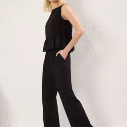 Trendyol Boat Neck Pure Cotton Top & Trousers image 5