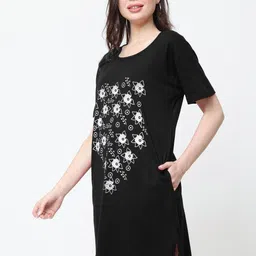 Linoges Women Floral Printed Pockets 1 T-shirt image 4