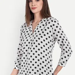 FairLeaf Polka Dot Printed Cotton Top image 3