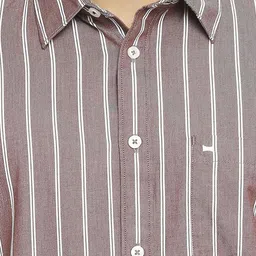 Basics Men Slim Fit Pinstripes Opaque Striped Casual Shirt image 2