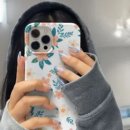 PEEPERLY Unisex iPhone 14 Pro Floral Lush Meadows Crystal Impact Resistant Back Case image 4