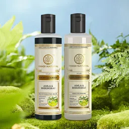 Khadi Natural Amla & Bhringraj Hair Cleanser & Conditioner - 210ml Each image 2