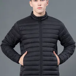 Red Tape Men Solid Stand Collar Padded Jacket-picture-35