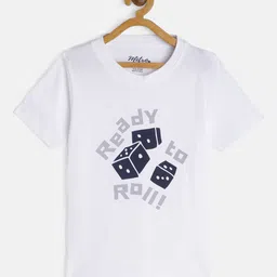METRO KIDS COMPANY Boys White Typography Printed T-shirt-picture-36
