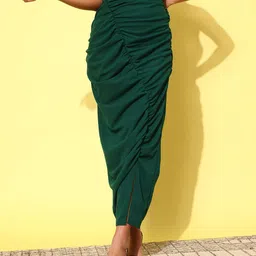 Antheaa Ruched Maxi Skirt image 3