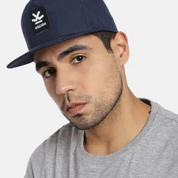 WROGN Unisex Navy Blue Embroidered Snapback Cap image 5