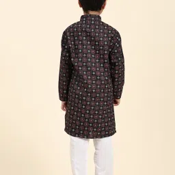 Pro-Ethic Style Developer Kids Black & White Printed Full Sleeves Kurta with Pyjamas image 2