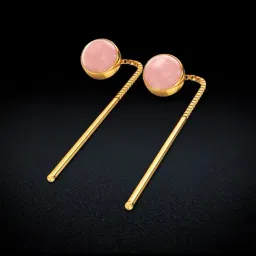 Joyalukkas Gold 22K Rope Models Sui-Dhaga Earrings for Women-image-52