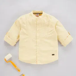 Ed-a-Mamma Kids Yellow Solid Full Sleeves Shirt-picture-21