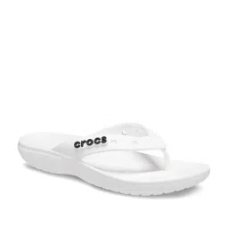Crocs Men's Classic White Flip Flops image 2