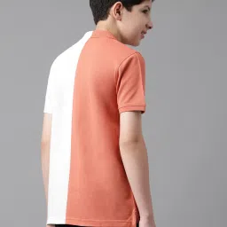 Beverly Hills Polo Club Kids Coral & White Color Block Polo T-Shirt image 2