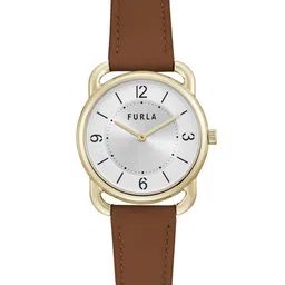 Furla Women Silver-Toned Dial & Brown Leather Straps Analogue Watch-picture-22