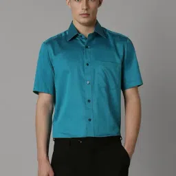 Louis Philippe Blue Cotton Regular Fit Shirt-picture-40