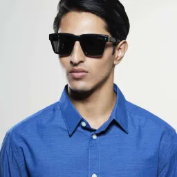 Opium Grey Polarised and UV Protected Lens Square Sunglasses for men image 1