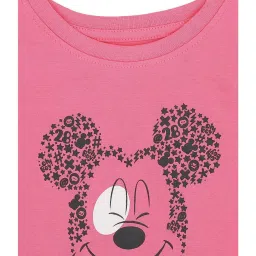 Bodycare Kids Pink & Navy Minnie & Friends Printed T-Shirt with Shorts image 5