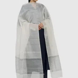 FabBasics by Fabindia Off-White Woven Pattern Dupatta image 1