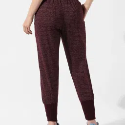 Campus Sutra Maroon Self Pattern Track Pants image 2