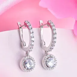Zavya Radiant Droplets Rhodium-Plated 925 Sterling Silver Drop Earrings-image-30