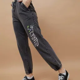 Ginger by Lifestyle Grey Cotton Printed Mid Rise Jeans image 1