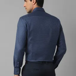 Luxure By Louis Philippe Blue Cotton Regular Fit Printed Shirt image 2