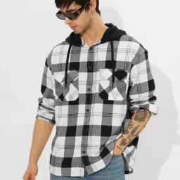 The Souled Store Multi Cotton Relaxed Fit Checked Casual Shirts image 1