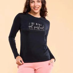 Enamor Intense Black Cotton Printed T-Shirt-picture-26