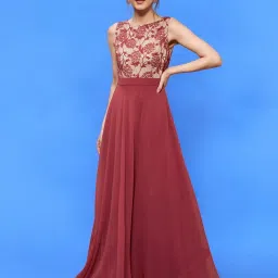 Miss Chase Red Floral Print Maxi Dress image 1