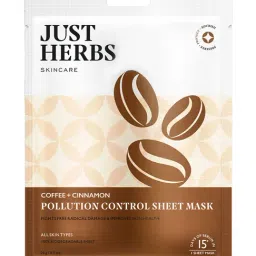 JUST HERBS Coffee + Cinnamon Pollution Control Sheet Mask-picture-29