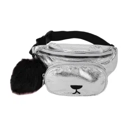 Pantaloons Junior Silver Shimmer Small Belt Bag image 2