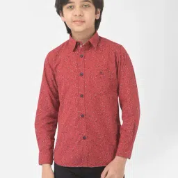 Crimsoune Club Boys Maroon Printed Shirt-image-35