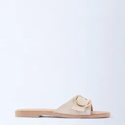 LUNA BLU by Westside Ivory Buckle-Detailed Slides-image-0