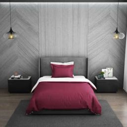 Spaces Hygro Maroon Cotton 300 TC Single Duvet Cover-picture-33