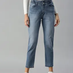 SHOWOFF Relaxed Fit Low Distress Blue Jeans-image-53
