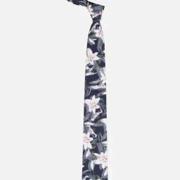 Van Heusen Navy Printed Tie image 2