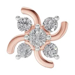 Sparkles Lab Grown Diamond 14k (585) Rose Gold Nosepin for Women-picture-11