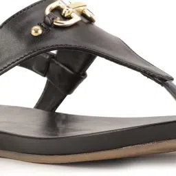 Bata Women's Black T-Strap Sandals image 4