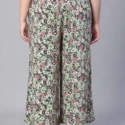 Oxolloxo Multicolor Floral Print Regular Fit Mid Rise Palazzos image 2