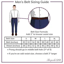 BULCHEE Black & Brown Leather Prong Reversible Belt for Men image 2