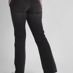 Spykar Black Bootcut Fit High Rise Jeans image 2