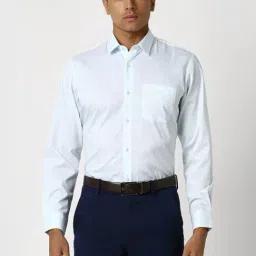 Peter England Blue Slim Fit Printed Shirt-picture-31