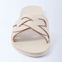 LUNA BLU by Westside Ivory Multi-Strap Slides image 3