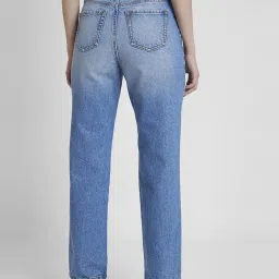 Spykar Light Blue Cotton Relaxed Fit High Rise Jeans image 2