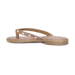 Bata Women's Beige Thong Sandals image 5