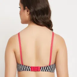 Clovia Black Printed T-Shirt Bra image 2